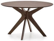 Kave Home Naanim Ronde Eettafel Walnootfineer 120 Cm - 120 X 120cm.