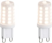 Set van 2 G9 dimbare LED lampen opaal 3W 250 lm 3000K