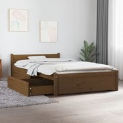 vidaXL Bedframe met lades honingbruin 90x200 cm