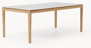 Eettafel Jackson met tafelblad in marmerlook, in verschillende formaten