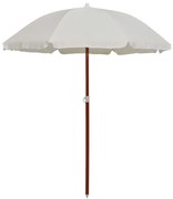 vidaXL Parasol met stalen paal 180 cm zandkleurig