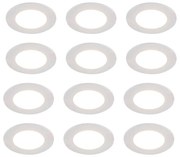 Set van 12 inbouwspots wit incl. LED dim to warm 7W IP65  - Blanca