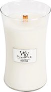 WoodWick geurkaars - Large Hourglass - White Teak