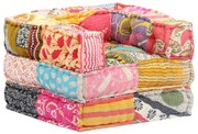 vidaXL Poef modulair stof patchwork