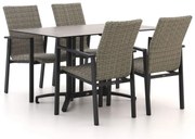 + 10% kassakorting | Diningset Manifesto  | 4 personen kunststof | Tuinset stapelbaar | 5-delig | Kees Smit Tuinmeubelen