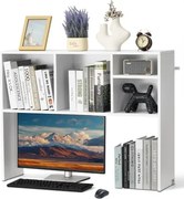 VEVOR Bureau Boekenplank 1-laags Organizer (94 x 24 x 73 cm) Tafelplanken Bureau Organizer Display Plank Gemaakt van Spaanplaat met Antislip Voetjes, voor Kantoor Slaapzaal, Wit