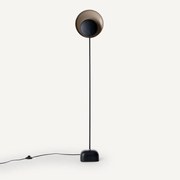 Staande lamp, reflectors in zwart en mokka, Naton