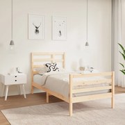 vidaXL Bedframe massief hout 75x190 cm 2FT6 Small Single