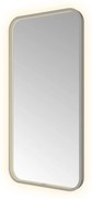 Hotbath &More Soft Square rechthoekige spiegel 50x100cm geborsteld gunmetal PVD
