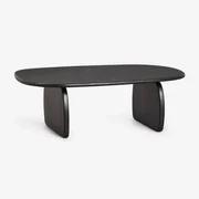 Ovale Salontafel 110x70 Cm In Agathe Mangohout Gewoon Zwart - Sklum
