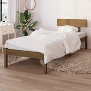 vidaXL Bedframe grenenhout honingbruin 75x190 cm UK Small Single