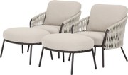 Sarenza lounge balkonset 4 delig zand rope terre frame