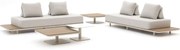 + 15% kassakorting | Hoek loungeset Bellagio | 4 personen | Loungeset Beige | Hoekbank Aluminium | 438.5x438.5cm | Kees Smit Tuinmeubelen