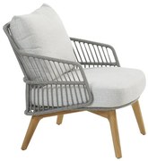 4 Seasons Outdoor Ancora loungestoel Teak Silver Grey SALE Tuinstoel antraciet weerbestendig