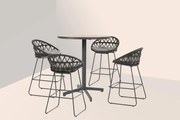 4 Seasons Outdoor Motivi 4 persoons bar set met met Fiesta bartafel *** ACTIE *** BarsetTuinset   antraciet weerbestendig