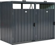 Omhulsel voor 2 afvalbakken van 120 of 240 liter Alabama CoverTech antraciet