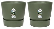 2x Pot elho Greenville groen