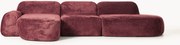 Modulaire teddy-bouclé hoekbank Wolke (4-zits) met chaise longue