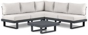 Hoek loungeset 5 personen Aluminium Grijs Lifestyle Garden Furniture Lorenzo