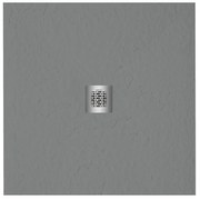 ZEZA Grade douchevloer - 100x100cm - antislip - antibacterieel - mineraalmarmer - vierkant - mat cemento (grijs) 400000000000019415