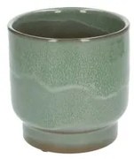 Bloempot 'Mara', aardewerk, groen Ø 13