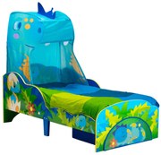 Worlds Apart Peuterbed met lade dinosaurus blauw groen 142x77x138 cm