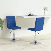 vidaXL Eetkamerstoelen draaibaar 2 st stof blauw