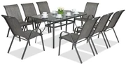 Metalen tuinset Modena Grijs voor 8 personen Garden Point