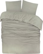 Dekbedovertrek Flanel– 100% zacht katoen – 140×200/220 – greige