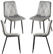 Set 4 Fluwelen Lyke Stoelen