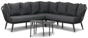 Hoek loungeset 4 personen Wicker Zwart Coco Coco Leonardo