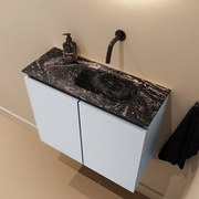 Mondiaz Ture DLux toiletmeubel 60cm clay met wastafel lava rechts zonder kraangat