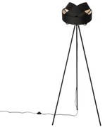 Moderne vloerlamp zwart - Cloth