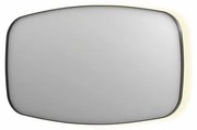 INK SP30 spiegel - 140x4x80cm contour in stalen kader incl indir LED - verwarming - color changing - dimbaar en schakelaar - geborsteld metal black 8409775