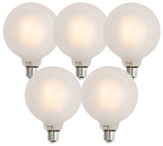 Set van 5 Smart E27 dimbare LED lampen G125 mat 7W 806 lm 2700-6500K