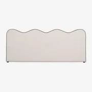 Elenor 220cm Chenille Hoofdbord Stof Chenille Gebroken Wit & 200 - Sklum