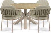Tuinset 4 personen Rope Zand/Beige 4 Seasons Outdoor Calma/Rockville