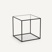 Bijzettafel sybil, plateau in transparant glas