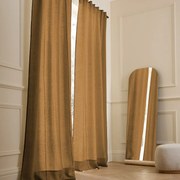 Gordijn in gewassen linnen met verdekte lussen, Tojos