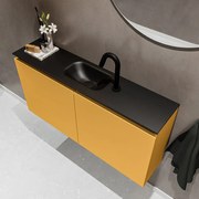 Mondiaz Ture 100cm toiletmeubel ocher met wastafel urban midden 1 kraangat