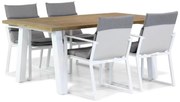 Tuinset 4 personen 180 cm Aluminium Wit Lifestyle Garden Furniture Treviso/Glasgow