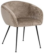 Richmond Interiors Ruby Eetkamerstoel Ronde Rugleuning Taupe Chenille