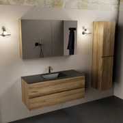 Mondiaz Aivy badmeubel 120cm chai met wastafel solid surface urban midden 1 kraangat en spiegelkast