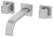 Mueller Cubo 2-knops wastafelkraanafbouwdeel RVS PVD