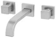 Mueller Cubo 2-knops wastafelkraanafbouwdeel RVS PVD