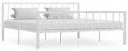 vidaXL Bedframe metaal wit 180x200 cm