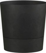 Elho Foss Rond 43 cm Bloempot - Living Black - XL Bloempot met 9,5L Slim Waterreservoir