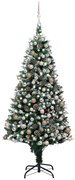 vidaXL Kunstkerstboom met LED's, kerstballen en dennenappels 240 cm