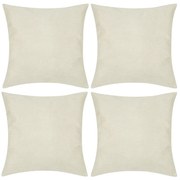 vidaXL Kussenhoezen linnen look 40 x 40 cm beige 4 stuks