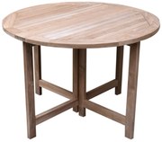 Kupu-Kupu klaptafel 110 cm rond teak